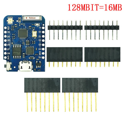 WeMos D1 Mini Pro V3.0 NodeMcu 4MB/16MB bytes Lua WIFI Internet of Things Development board based ESP8266 CH340G Nodemcu V2