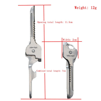 6 in 1 Useful Multifunction Knife Practical Swiss Tech Utili Key Outdoor Screwdriver Bottle Opener Keychain Camping Hiking Tools