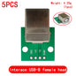 5PCS USB Male Connector / MINI MICRO USB to DIP Adapter female connector 2.54 Connector B Type-C USB2.0 3.0 Female PCB Converter
