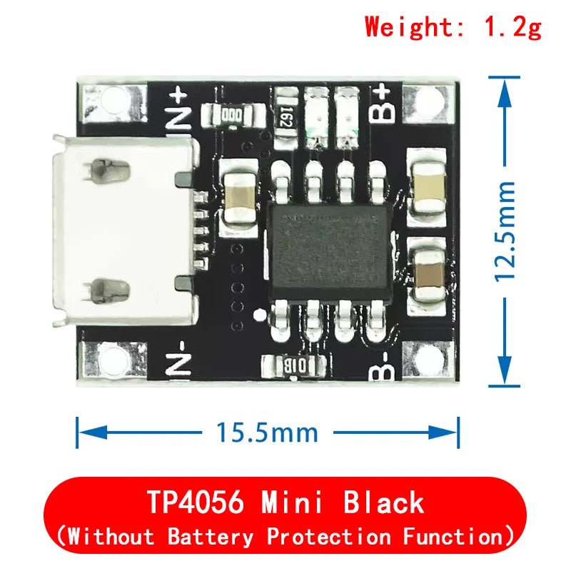 TP4056 With Protection Dual Functions 5V 1A Mini Micro TYPE-C USB 18650 Lithium Battery Charging Board Charger Module 1A Li-ion