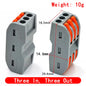 5pcs/lot Quick Wire Connectors push-in Spring splicing Butt Wiring Connection Electrical Compact Cable Connector Junction box 2/3/4Pin