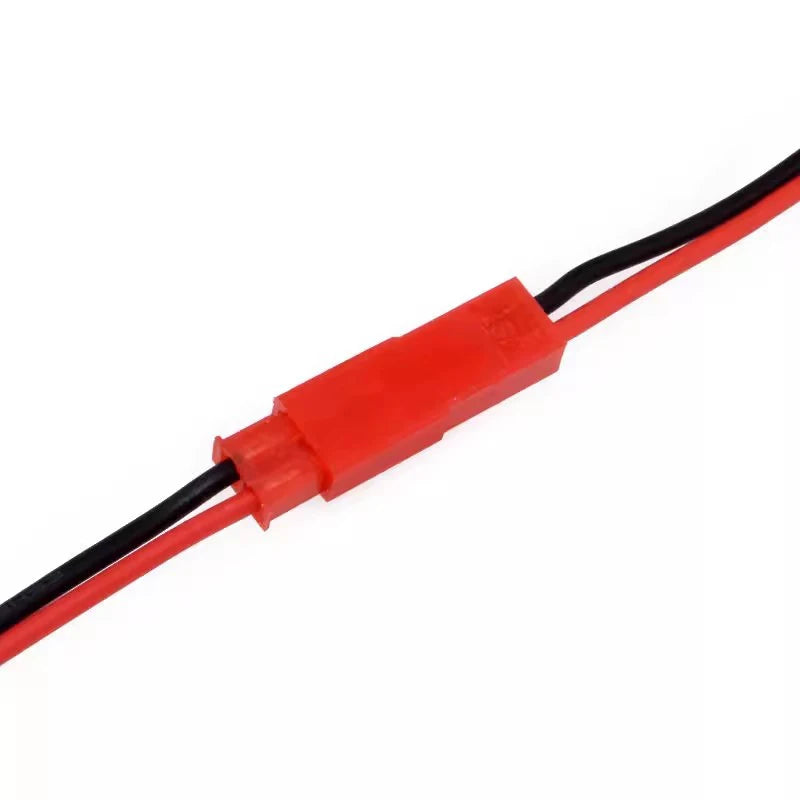 5sets/10pcs of JST-2P female/male socket-to-plug connection cables LED male and female plugs red and black 15CM