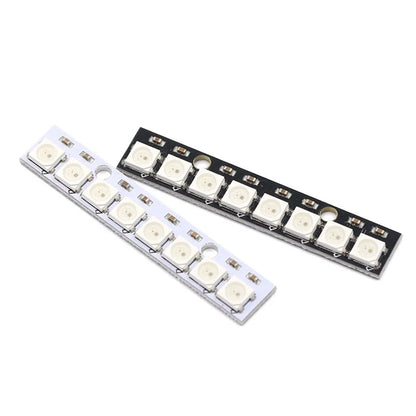 10pcs 8 channel WS2812 WS2812B WS 2811 5050 RGB LED Lamp Panel Module 5V 8-Bit Rainbow LED Precise
