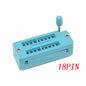1pcs/lot 14 16 18 20 24 28 32 40 P Pin 2.54 MM Green DIP Universal ZIF IC Socket Test Solder Type IC lock seat zif socket