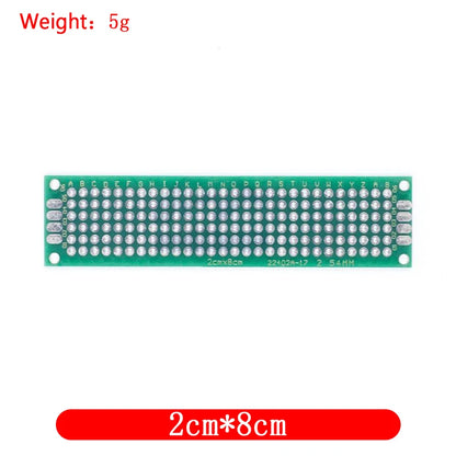 Dropshipping 4pcs 5x7 4x6 3x7 2x8cm double Side Copper prototype pcb Universal Board Fiberglass board for Arduino