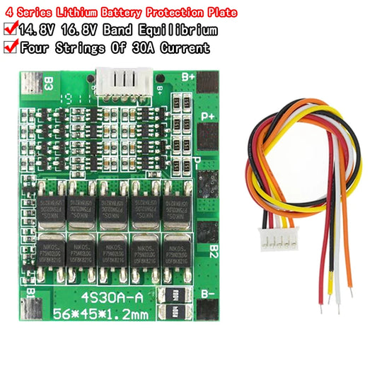 4S 30A 14.8V Li-ion Lithium 18650 Battery BMS Packs PCB Protection Board Balance Integrated Circuits