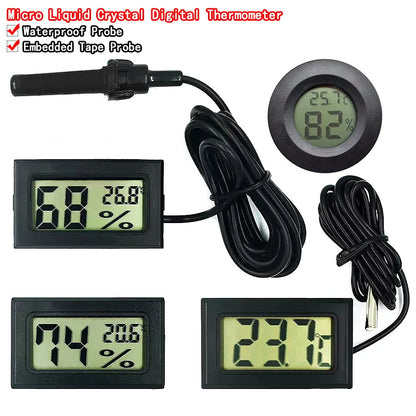 Mini LCD digital thermometer used for freezer temperature - 50-110¡æ refrigerator thermometer indoor and outdoor waterproof probe