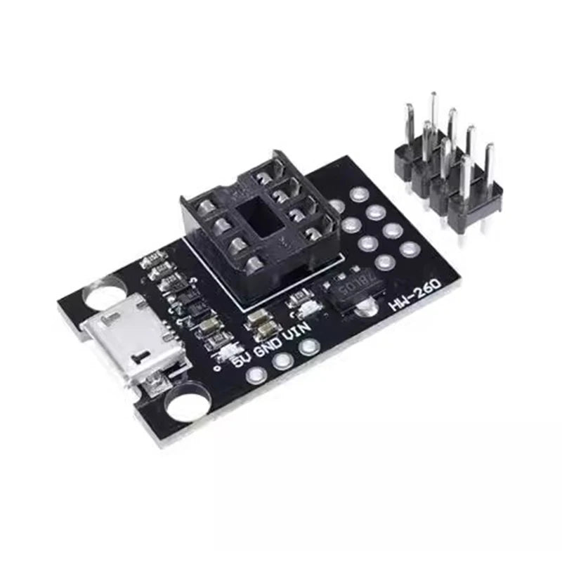 Pluggable Development Board For ATtiny13A/ATtiny25/ATtiny45/ATtiny85 Programming Editor Micro Usb Power Connector