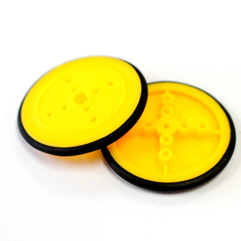4pcs 410 rubber wheels robot tires TT motor robot intelligent car platform car electronic design toys