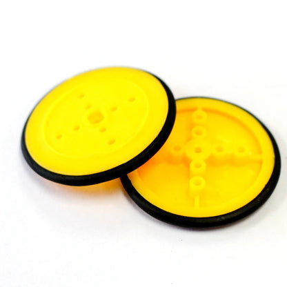 4pcs 410 rubber wheels robot tires TT motor robot intelligent car platform car electronic design toys