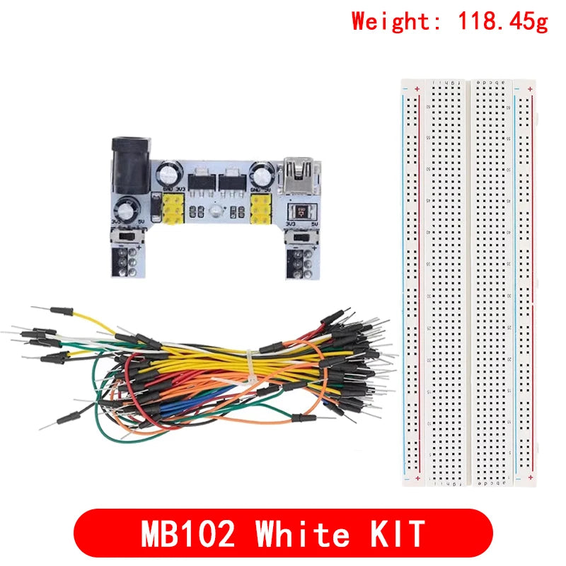 3.3V/5V MB102 Breadboard power module+MB-102 830 points Prototype Bread board for arduino kit +65 jumper wires wholesale