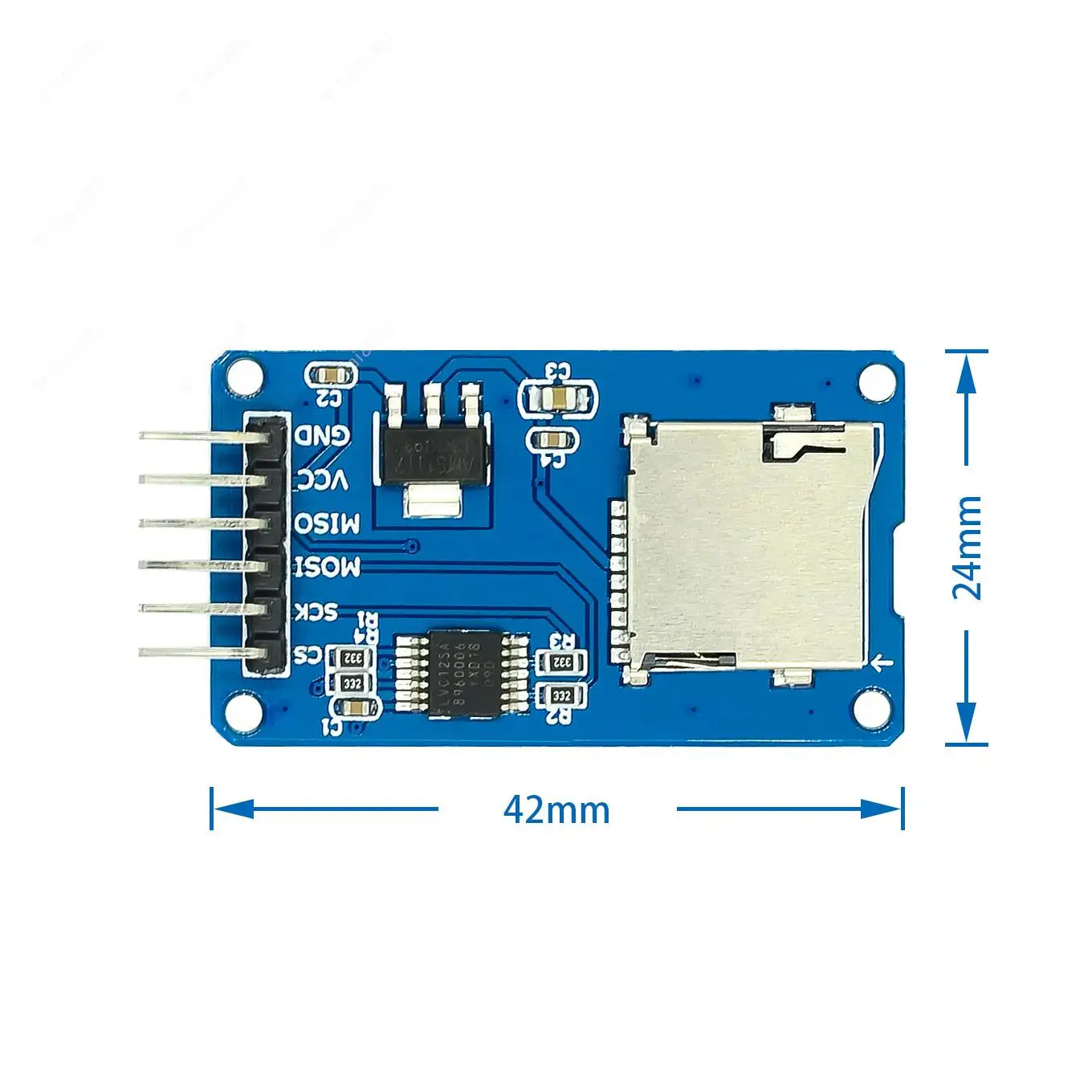 10pcs/lot Micro SD card mini TF card reader module SPI interfaces with level converter chip for