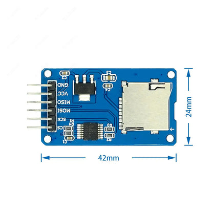 10pcs/lot Micro SD card mini TF card reader module SPI interfaces with level converter chip for