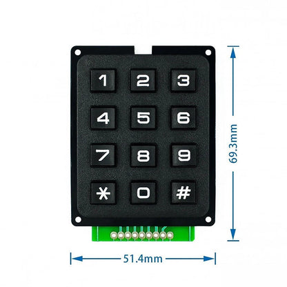 3*4 4*4 Matrix Switch Keyboard Keypad Array Module ABS Plastic Keys 4x4 3x4 12 16 Key Button Membrane Switch DIY Kit