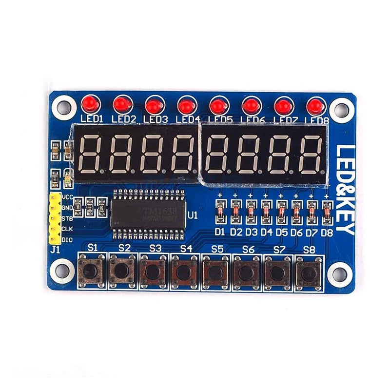 TM1638 Module Key Display For AVR Arduino New 8-Bit Digital LED Tube 8-Bit
