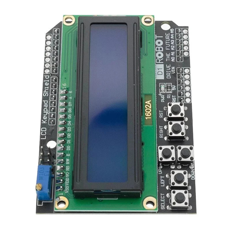 1PCS LCD Keypad Shield LCD1602 LCD 1602 Module Display For Arduino ATMEGA328 ATMEGA2560 raspberry pi UNO blue screen