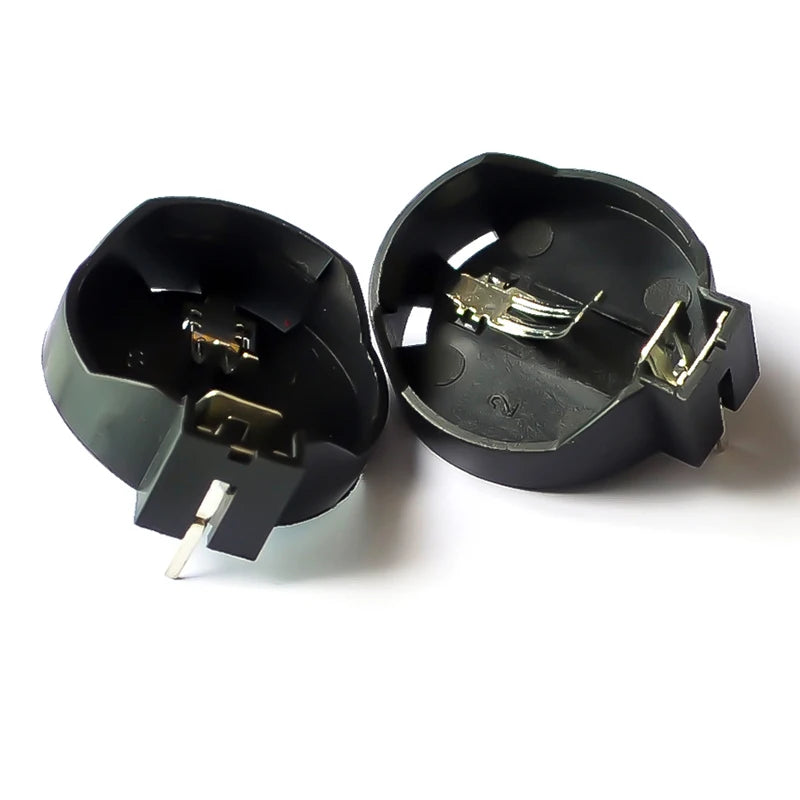 10PCS 3V CR2032 CR2025 CR2016 Coin Cell Battery Holder Case Black Coin Cell Button Socket Holder Case