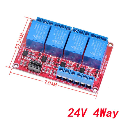 1 2 4 6 8 Channel 5V 12V 24V Relay Module Board Shield with Optocoupler Support High and Low Level Trigger for Arduino