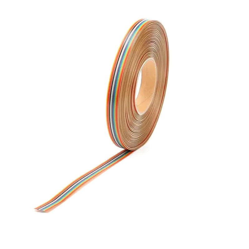 5Meter 10P/20P 2.54mm PITCH Color Flat Ribbon Cable Rainbow DuPont Wire for FC Dupont Connector