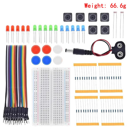 Smart Electronics Starter Kit For arduino uno r3 mini Breadboard LED jumper wire button