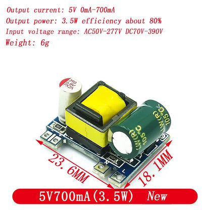 AC-DC 5V 700mA 12V 450mA 9V 500mA 3.5W Precision Buck Converter AC 220V to 5V DC step down Transformer power supply module