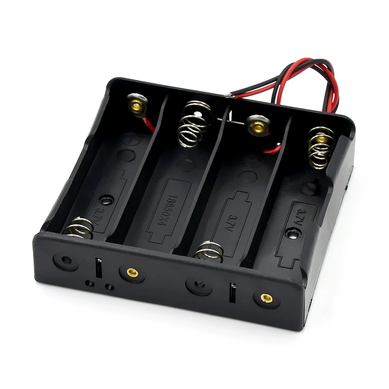 New Plastic 18650 Battery Storage Box Case 1 2 3 4 Slot Way DIY Batteries Clip Holder Container With Wire Lead For 18650 Battery