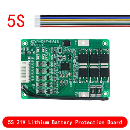 4S/5S/6S/7S BMS 16.8V 21V 20A 18650 Li-ion Lmo Ternary Lithium Battery Charger Protection Board With Balance