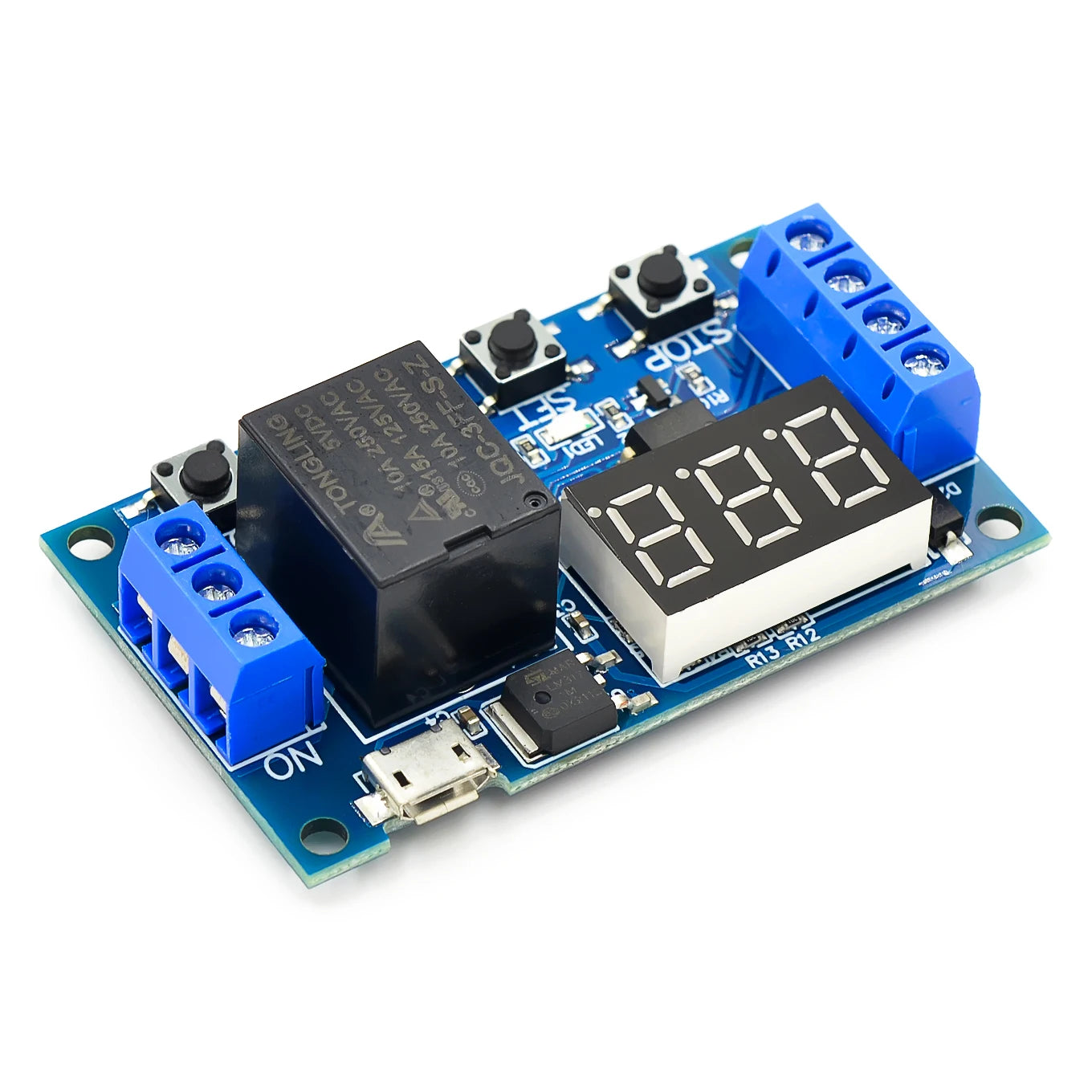 6-30V Relay Module Switch Trigger Time Delay Circuit Timer Cycle Adjustable Trigger OFF / ON Switch Timing Cycle for Arduino
