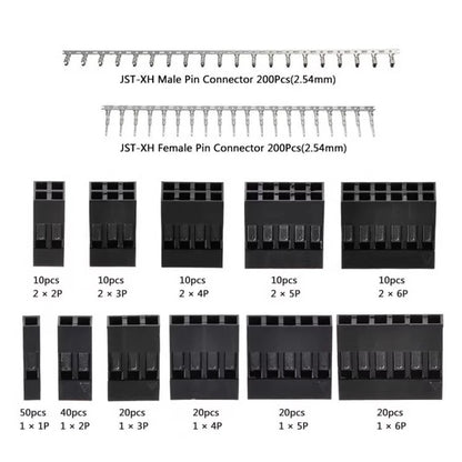 620PCS 2.54mm Terminal Connector pitch Cable Jumper Wire Pin Header Housing Kit Male Crimp Pins+Female Pin Dupont Connector