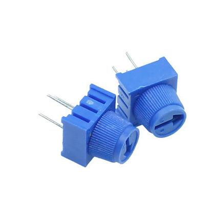 5PCS 3386P 3386P-1-103 10K 1k 2k 5k 10k 20k 50K 100K 200K 500K 1M Through Hole Trimmer Potentiometer Cermet Turn Top Adjustment