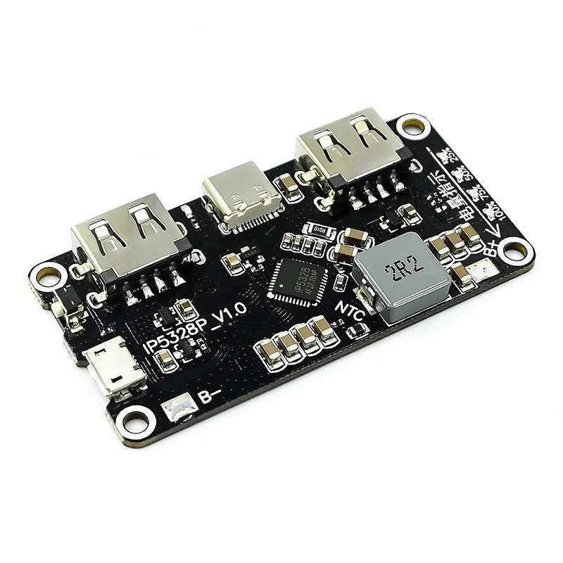 IP5328P Dual USB 18650 Battery Charger Treasure Tpye-c 3.7V Step Up Fast Quick Power bank board QC2.0 QC3.0 module