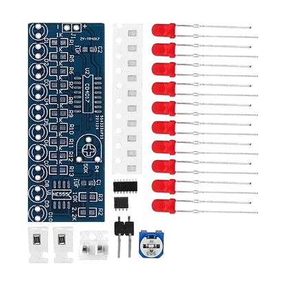 NE555+CD4017 Running LED Flow LED Light Electronic Production Suite DIY Kit