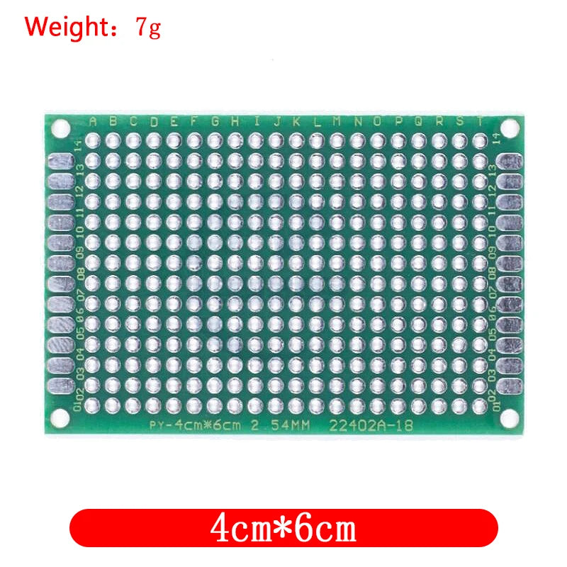 Dropshipping 4pcs 5x7 4x6 3x7 2x8cm double Side Copper prototype pcb Universal Board Fiberglass board for Arduino