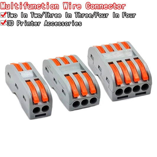 5pcs/lot Quick Wire Connectors push-in Spring splicing Butt Wiring Connection Electrical Compact Cable Connector Junction box 2/3/4Pin