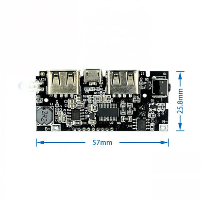 Dual USB 5V 1A 2.1A Mobile Power Bank 18650 Battery Charger PCB Power Module Accessories For Phone DIY New LED LCD Module Board