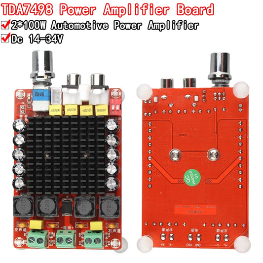 1pcs XH-M510 High Power Digital Amplifier Board 100Wx2 Overheat Protection TDA7498 Audio Stereo Amplifier Board DC14-34V