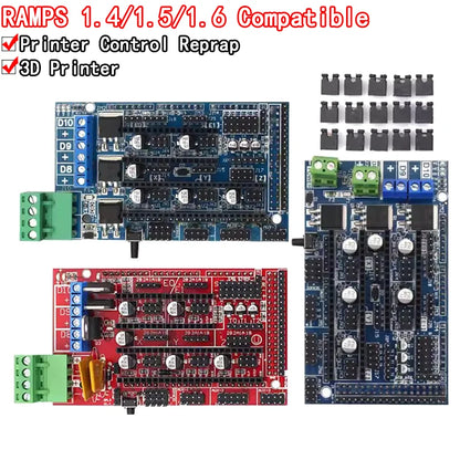 RAMPS 1.4 1.5 1.6 Panel Part Motherboard 3D Printers Parts Shield Red Black Controls
