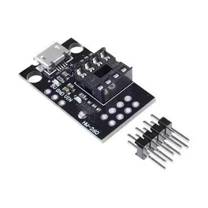 Pluggable Development Board For ATtiny13A/ATtiny25/ATtiny45/ATtiny85 Programming Editor Micro Usb Power Connector