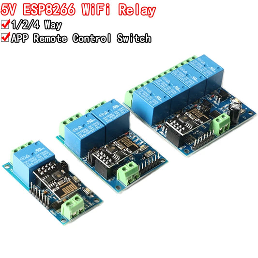 ESP8266 ESP-01 5V 1 2 4 Way WiFi Relay Module Things Smart Home Remote Control Switch ESP01 WIFI Wireless Module Phone APP