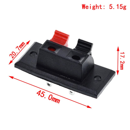 2 4 6 Way Spring Push Release Connector Speaker Terminal Strip Block