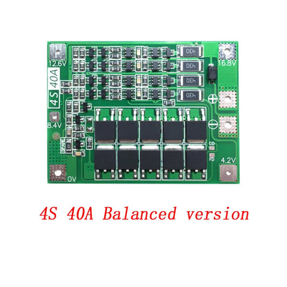 3S/4S 40A 60A Li-ion Lithium Battery Charger Protection Board 18650 BMS For Drill Motor 11.1V 12.6V/14.8V 16.8V Enhance/Balance