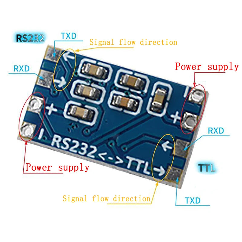 10PCS/LOT Mini MAX3232 RS232 to TTL Serial Port Leavel Converter Brush Module Connector MAX232 Flashing Board For Arduino