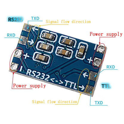10PCS/LOT Mini MAX3232 RS232 to TTL Serial Port Leavel Converter Brush Module Connector MAX232 Flashing Board For Arduino