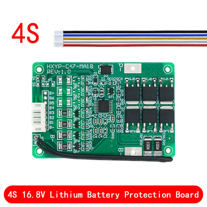 4S/5S/6S/7S BMS 16.8V 21V 20A 18650 Li-ion Lmo Ternary Lithium Battery Charger Protection Board With Balance