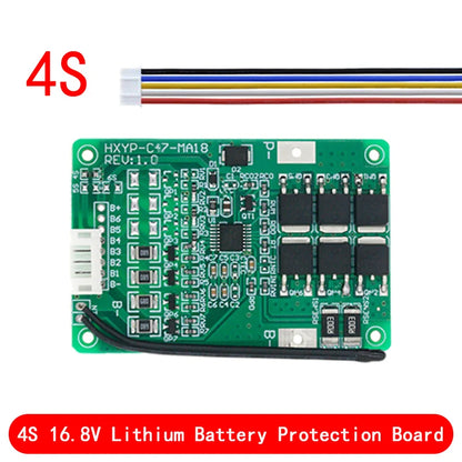 4S/5S/6S/7S BMS 16.8V 21V 20A 18650 Li-ion Lmo Ternary Lithium Battery Charger Protection Board With Balance