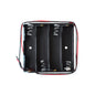 4 x AA Battery Storage Case Plastic Box Holder with 6'' Cable Lead for 4pcs AA Batteries for Soldering Connecting Black