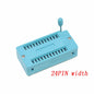 1pcs/lot 14 16 18 20 24 28 32 40 P Pin 2.54 MM Green DIP Universal ZIF IC Socket Test Solder Type IC lock seat zif socket