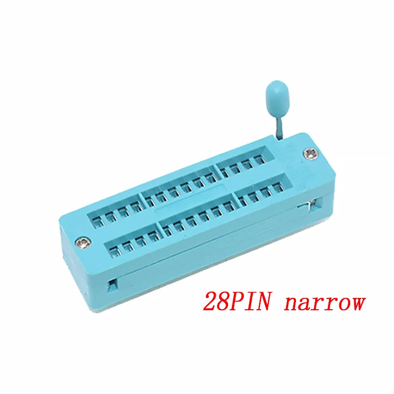 1pcs/lot 14 16 18 20 24 28 32 40 P Pin 2.54 MM Green DIP Universal ZIF IC Socket Test Solder Type IC lock seat zif socket