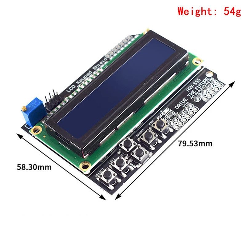 1PCS LCD Keypad Shield LCD1602 LCD 1602 Module Display For Arduino ATMEGA328 ATMEGA2560 raspberry pi UNO blue screen