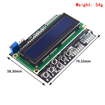 1PCS LCD Keypad Shield LCD1602 LCD 1602 Module Display For Arduino ATMEGA328 ATMEGA2560 raspberry pi UNO blue screen